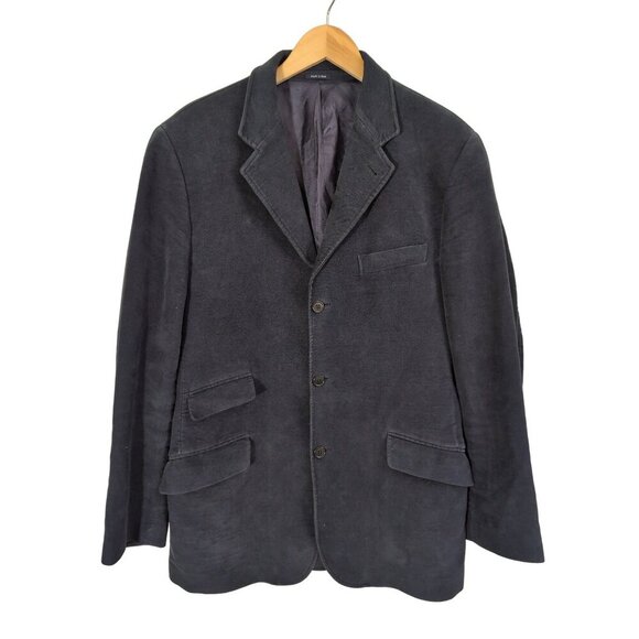 Tommy Hilfiger Moleskin Jacket Blazer Sport Coat Mens 40 Long Blue 3 Button - Picture 1 of 12